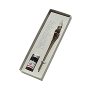 エルバン（HERBIN）　ガラスペンつむぎ＆ミニインクセット　hb21409set　グレー