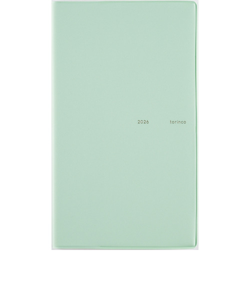 【2026年1月始まり】　高橋書店　torinco3　手帳判　マンスリーブロック　524　ライトターコイズ　日曜始まり