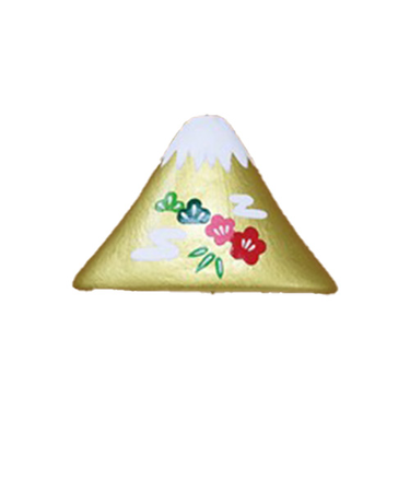 一千乃　張り子マグネット　富士山　塗り金