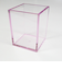 有賀　ペンスタンド　角型　クリアピンク　70×70×90×4mm