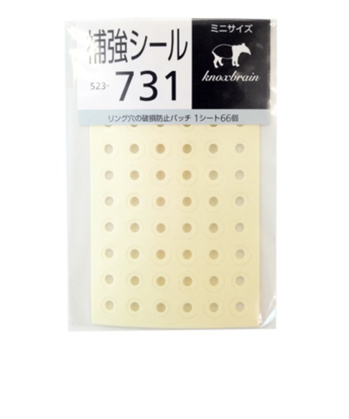ノックス（KNOX）　リング穴用補強シール　523－731【ミニ6サイズ】