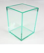 有賀　ペンスタンド　角型　クリアグリーン　70×70×90×4mm