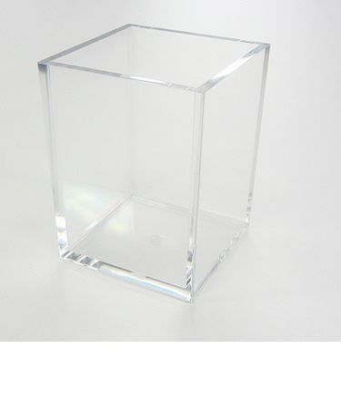 有賀　ペンスタンド　角型　クリア　70×70×90×4mm