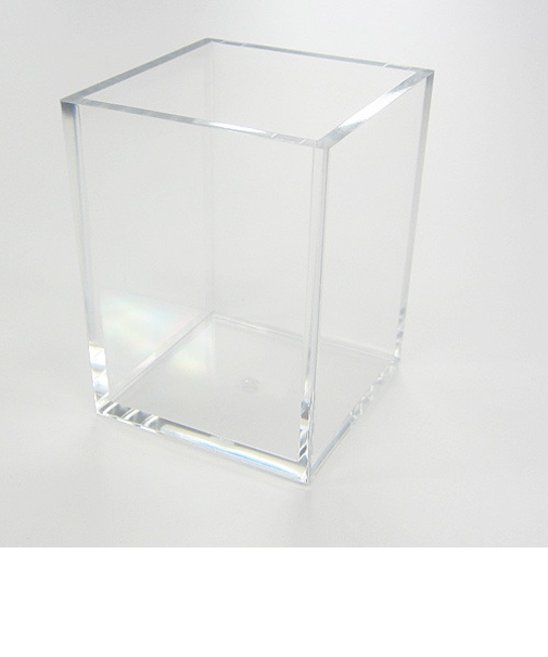 有賀　ペンスタンド　角型　クリア　70×70×90×4mm