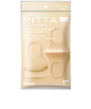 アラクス（ARAX）　PITTAマスク　レギュラー　ソフトベージュ　3枚入