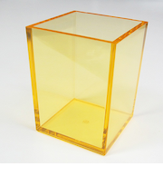 有賀　ペンスタンド　角型　クリアオレンジ　70×70×90×4mm