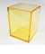 有賀　ペンスタンド　角型　クリアオレンジ　70×70×90×4mm