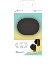 エアージェイ（air-J）　Bluetooth（R）　完全ワイヤレスイヤホン　EggPods　ブラック
