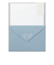 ミドリ（MIDORI）　レターセット　箔押封筒　86508006　かすみ草柄