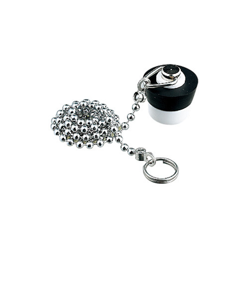 カクダイ　バス用ゴム栓　くさり付　491－150　上部径2.8cm