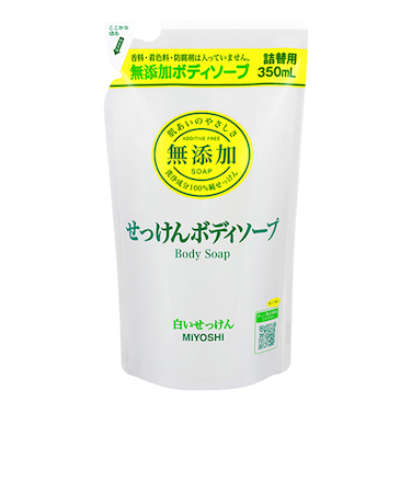 ミヨシ石鹸　無添加　せっけんボディソープ　350mL　詰替