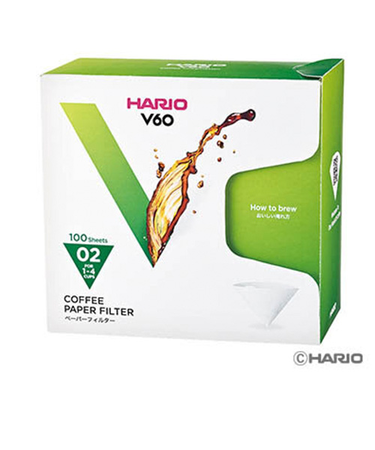 ハリオ（HARIO）　V60用ペーパーフィルターW　02　VCF-02-100WK　100枚箱入り