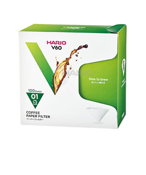 ハリオ（HARIO）　V60用ペーパーフィルターW　01　VCF-01-100WK　100枚箱入り
