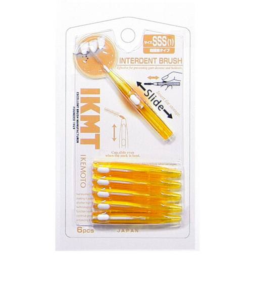 イケモト（IKMT）　スライド収納式歯間ブラシ　SSS　IKT7010　6本入り