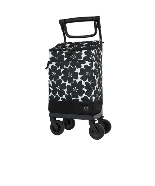 グランマリー（GRANMARIE）　4輪ショッピングカート　ブレーキ付　24L　GM－125ST　フラワーブラック