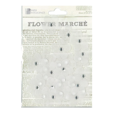 フラワーマルシェ　ヴェラムビジュー　ホワイト