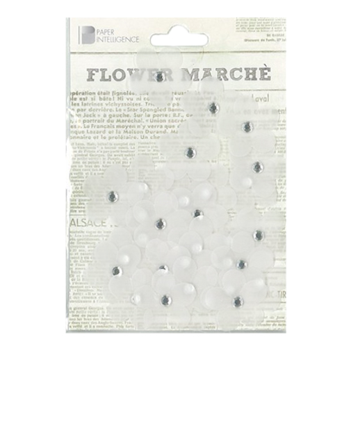 フラワーマルシェ　ヴェラムビジュー　ホワイト