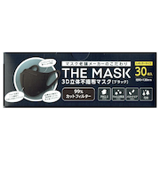 THEMASK　立体不織布マスク　ブラック30枚