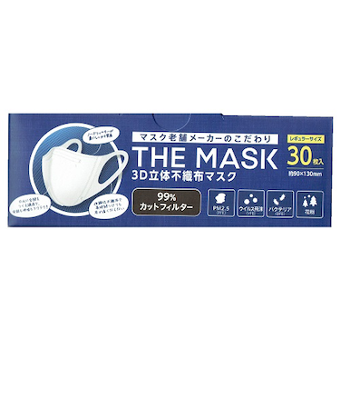 THEMASK　立体不織布マスク　ホワイト30枚