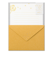 ミドリ（MIDORI）　レターセット　箔押封筒　86509006　綿毛柄