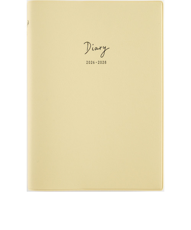 【2026年1月始まり】　高橋書店　3年DIARY　B6　デイリー2日1ページ　344　クリームイエロー　各月1日始まり