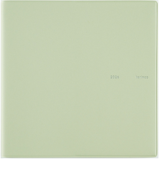 【2026年1月始まり】　高橋書店　torinco4　B6変型　マンスリーブロック　555　ミルクグリーン　日曜始まり