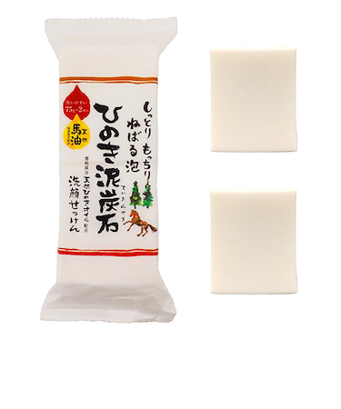 ひのき泥炭石　馬油　75g×2個