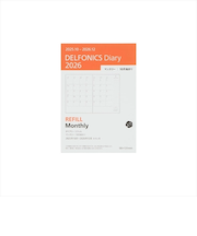 【2025年10月始まり】　デルフォニックス（DELFONICS）　ダイアリー　リフィル　ポケット　マンスリーブロック　160128　月曜始まり