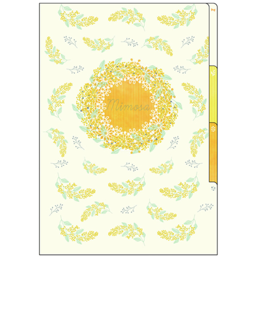 クローズピン　組色　クリアファイルA4　3ポケット　CF16391　ミモザ