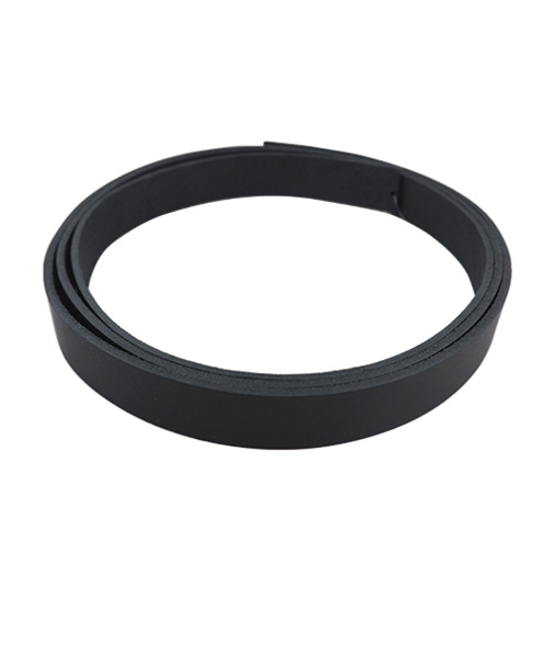 中西　牛オイル革ひも　25mm巾×180cm　黒