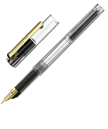 シュナイダー(Schneider）　万年筆406　ゴールドクリップ　EF（極細）　406CLRG　クリア