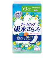 ユニ・チャーム（unicharm）　吸水さらフィ　長時間快適用　70㏄　23cm　16枚入り　パウダーの香り