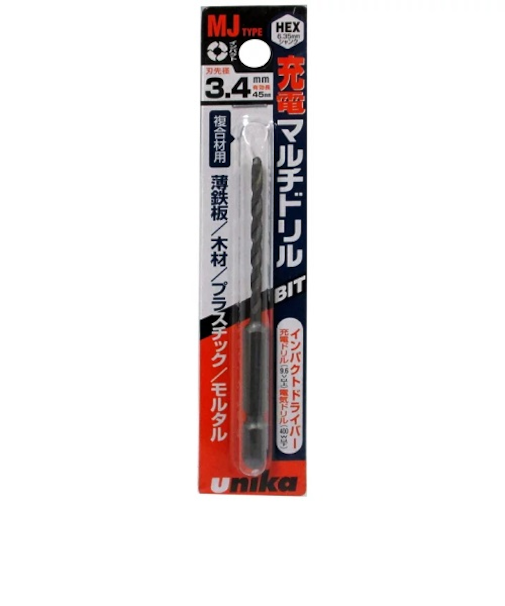 ユニカ（unika）　充電マルチドリルビット　MJ3.4×90