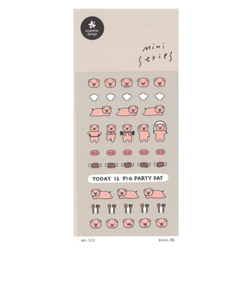 スワテリエ（suatelier）　ミニステッカー　deco.06　111　PIG！