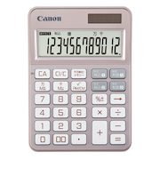 キヤノン（Canon）　カラフル電卓　ミニ卓上　12桁　KSー126WUVーPG　ピンクゴールド
