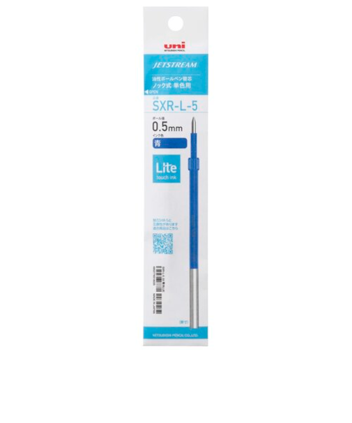 三菱鉛筆　ジェットストリーム替芯（Lite　touch　ink）　0.5mm　SXR-L-5　青