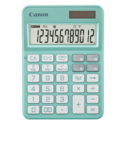 キヤノン（Canon）　カラフル電卓　ミニ卓上　12桁　KSー126WUVーMG　ミントグリーン