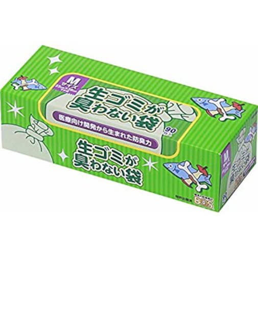 クリロン化成　驚異の消臭袋　BOS　生ゴミが臭わない袋　Mサイズ　白　90枚入
