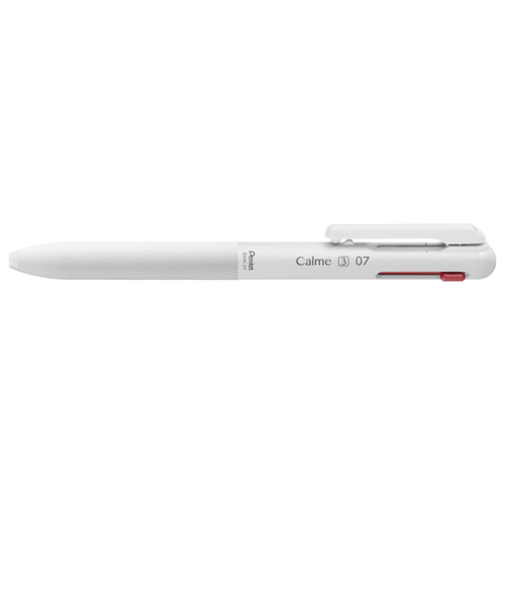 ぺんてる（Pentel）　カルム（Calme）　3色ボールペン　0.7mm　BXAC37W　グレイッシュホワイト