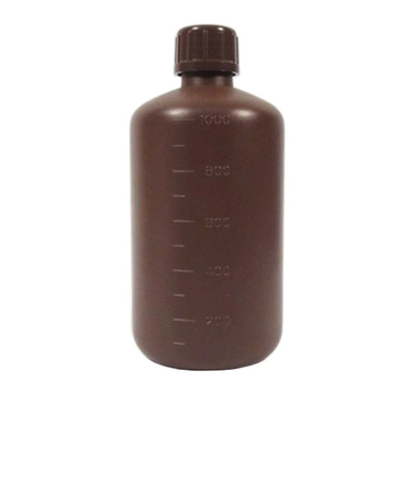 オカ　ポリ細口瓶　茶　1L