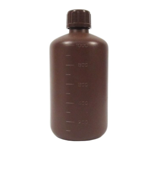 オカ　ポリ細口瓶　茶　1L