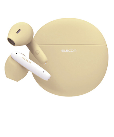 エレコム（ELECOM）　Bluetooth　完全ワイヤレスヘッドホン　LBT-TWS17CSYL　マカロンイエロー