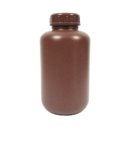 ポリ広口瓶　茶　1L