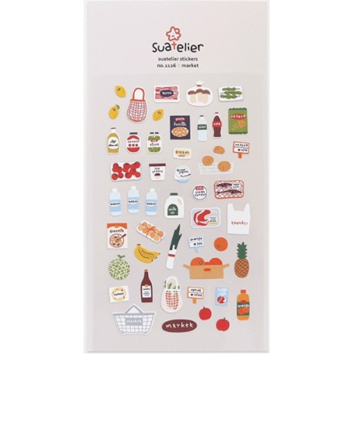 スワテリエ（suatelier）　ステッカー　1126　market