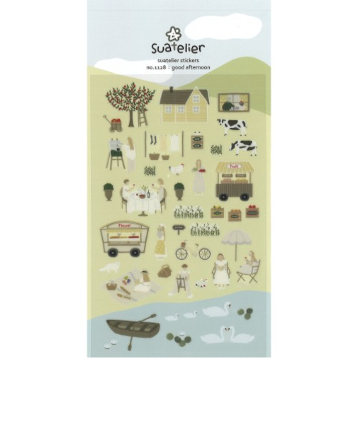 スワテリエ（suatelier）　ステッカー　1128　Good　afternoon
