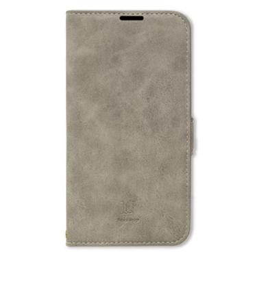 【iPhone15】　ナチュラルデザイン（NATURAL　design）　STYLE　NATURAL　手帳型ケース　グレー