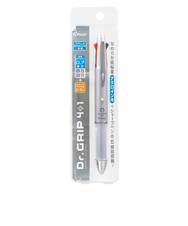 パイロット（PILOT）　ドクターグリップ4＋1　細字0.7mm＋シャープ0.5mm　PBKHDF1SFN-S　シルバー　ブリスターパック入り