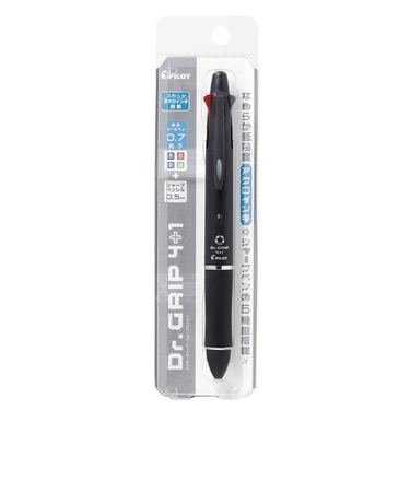 パイロット（PILOT）　ドクターグリップ4＋1　細字0.7mm＋シャープ0.5mm　PBKHDF1SFN-B　ブラック　ブリスターパック入り
