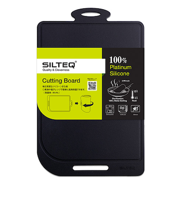 シルテック（SILTEQ）　きれいのミカタ　丸めて煮沸除菌できるまな板　Mサイズ　ブラック