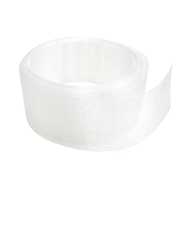 インディゴ　オーガンジーリボン　25mm　PR680　02WH　ホワイト